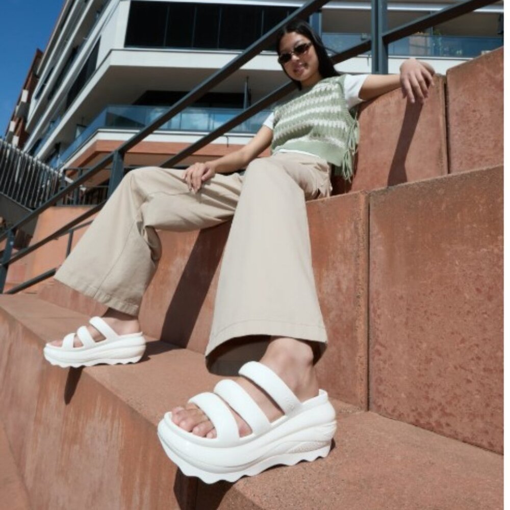 *DONATING SOON!* CROCS mega crush triple strap platform slide-on sandals